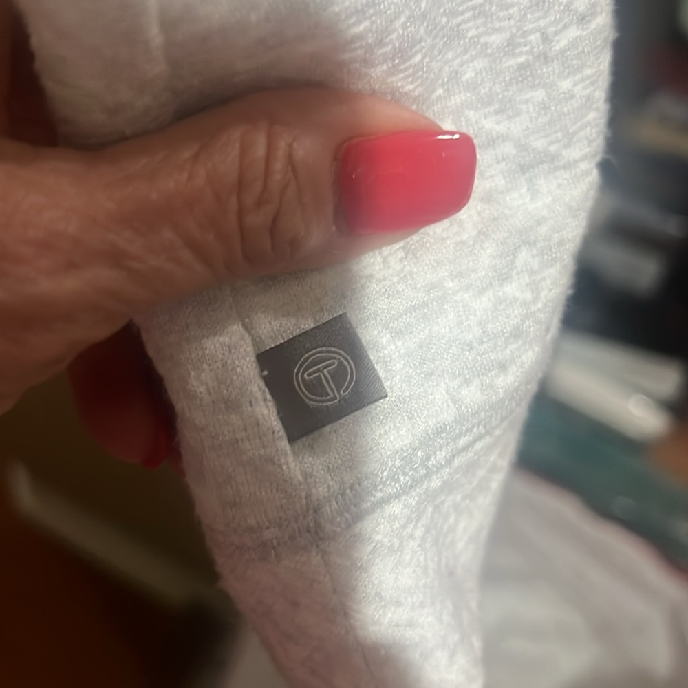 T By Talbots Mock Turtleneck Off White Long Top - image 7